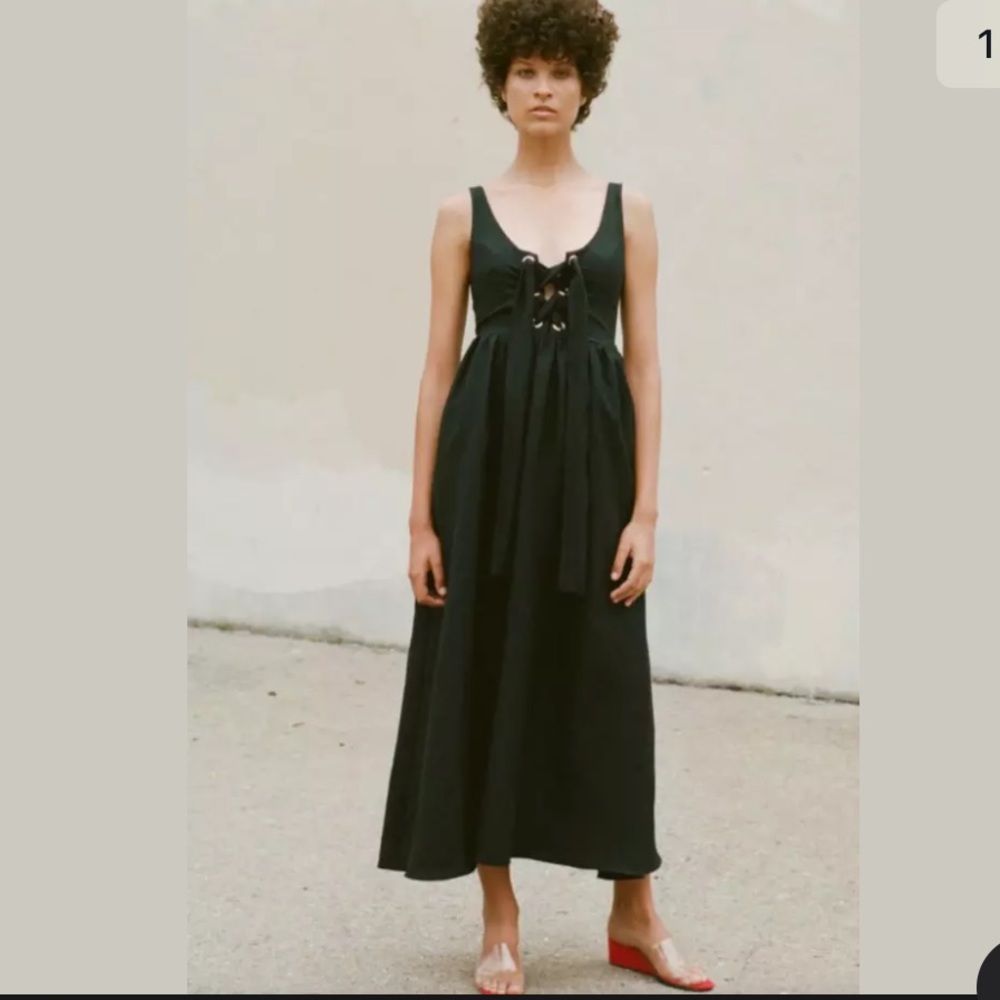 *SOLD* Mara Hoffman Lace Up Midi Dress